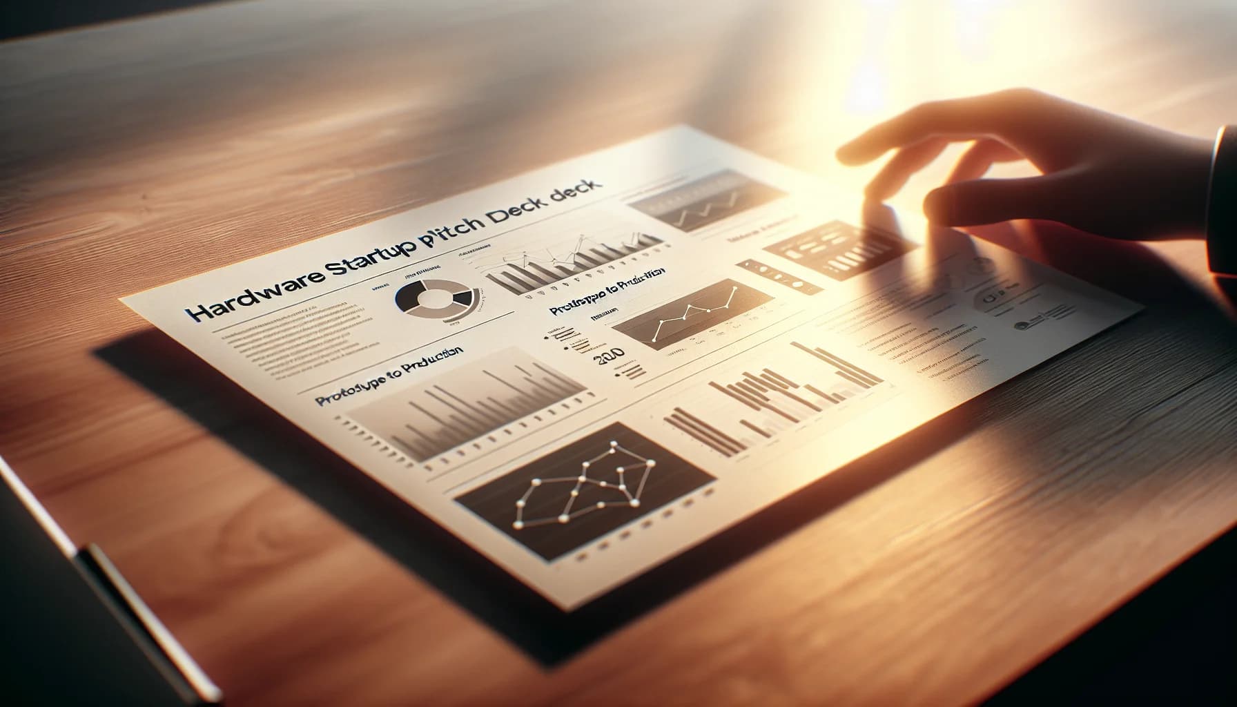 Hardware Startup Pitch Deck: Prototype to Production Timeline Slides
